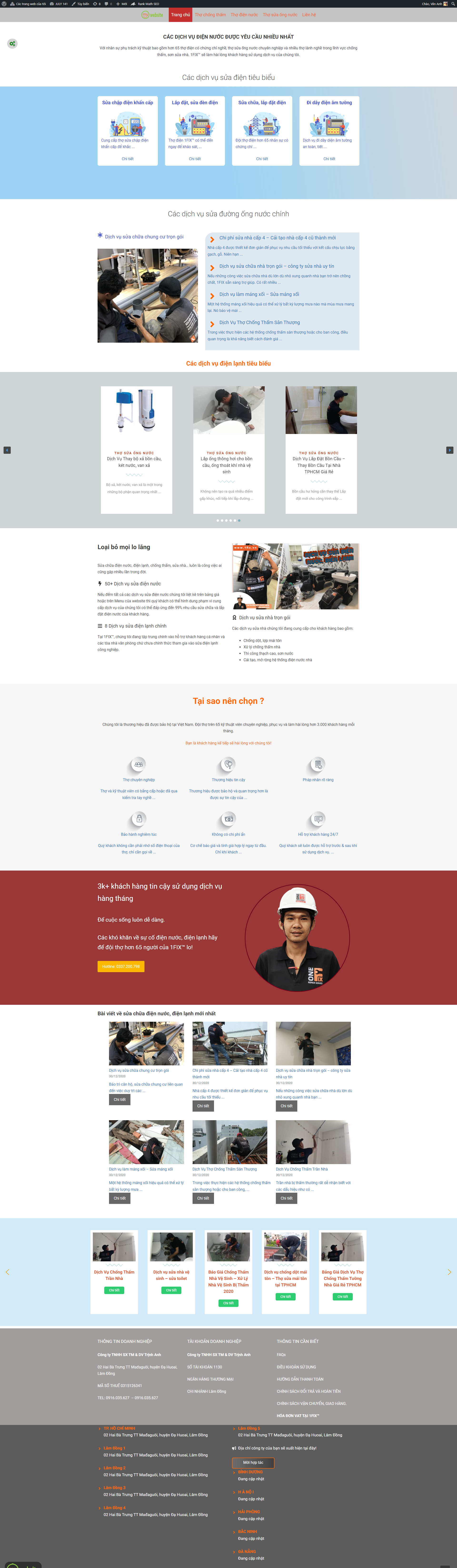 Lắp Đặt Sửa Chữa Thi Công Điện Nước